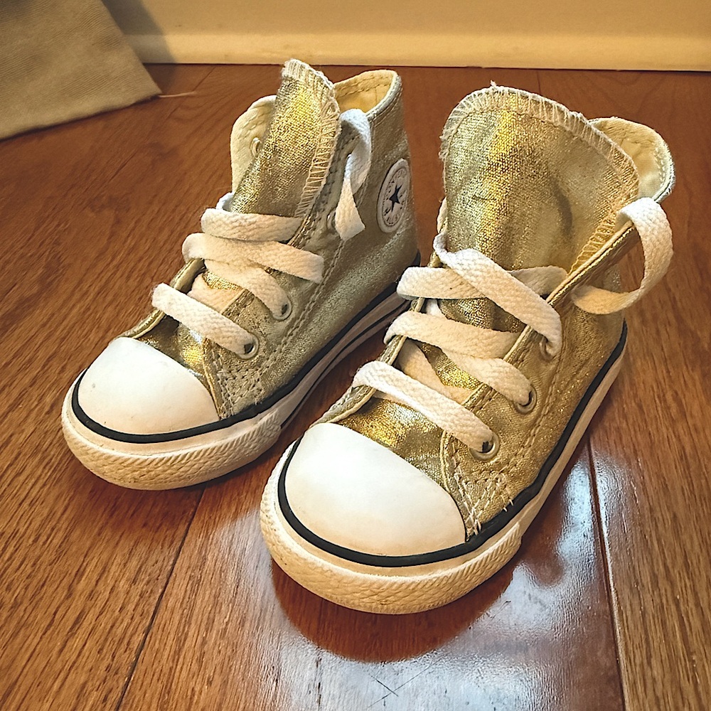 Converse Toddler Gold High-Top Sneakers